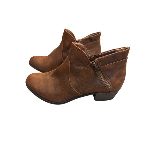 Brand New Sun + Stone Women's 6.5 Womens Adelinee Faux Leather Ankle Boots Brown - Picture 5 of 10